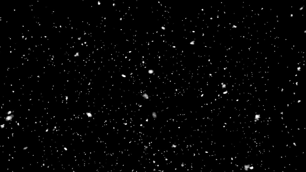 Falling snowflakes, matte, wide angle, off the camera, 4k
