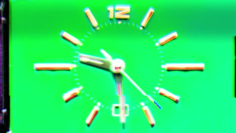 cool blue retro clock in stop motion