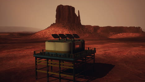 avanzada de investigación de marte: un hábitat futurista en el planeta rojo