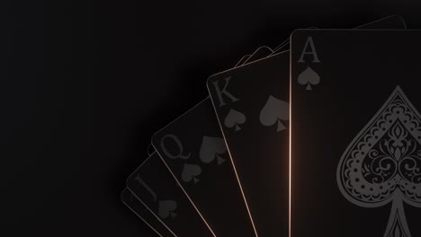 black spades playing cards