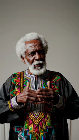 portrait of a senior man in traditional clothing