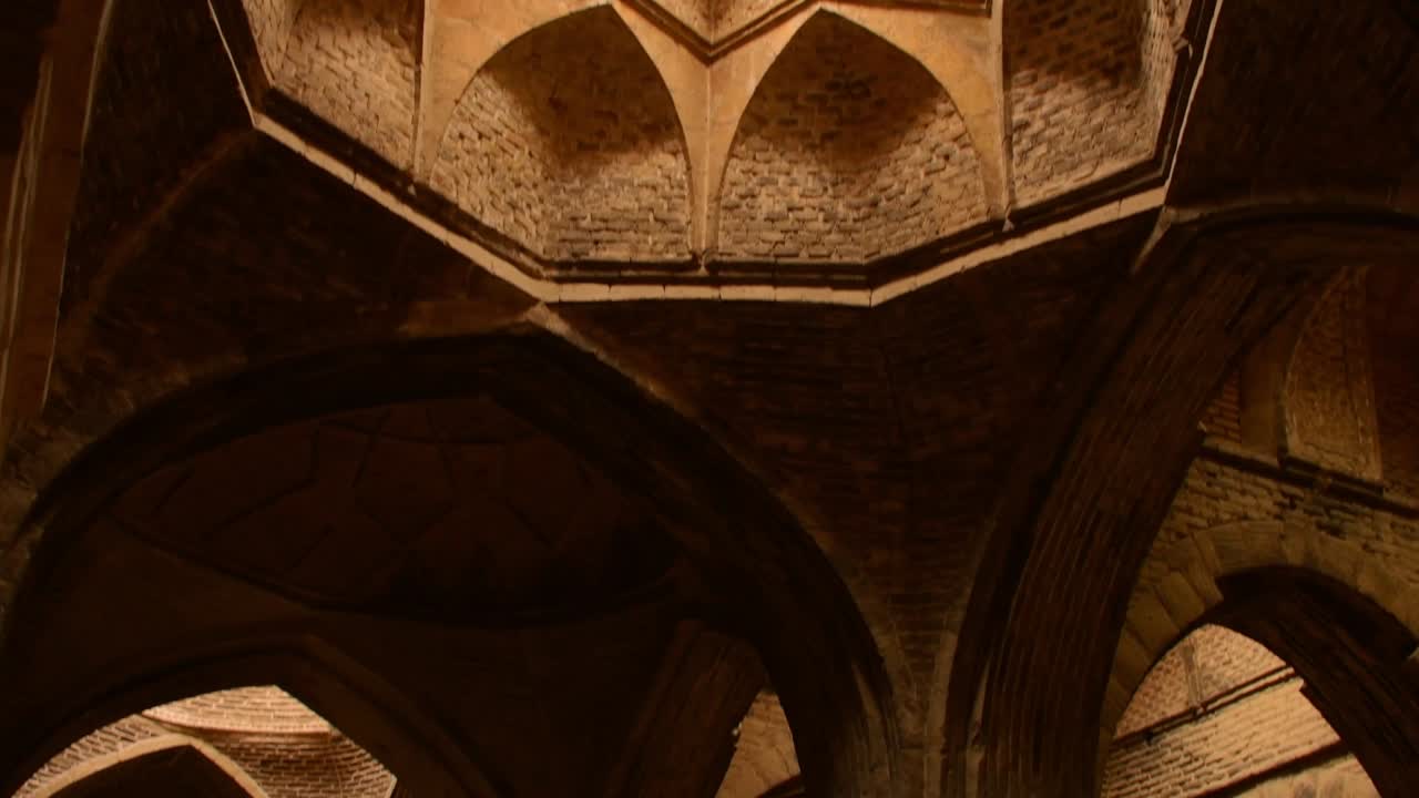 Beautiful oldest iranian mosque dome interior design