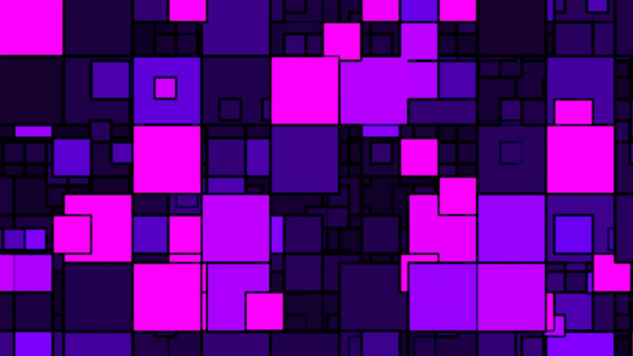 Modern Minimalist Purple and Pink Square Shapes Overlapping Design - 4K Seamless Loop Motion Background Animation