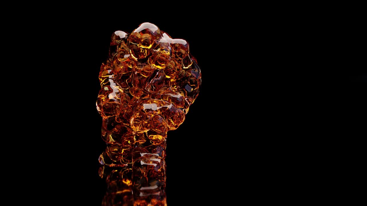 el monstruo de la miel bailando, el baile de swing charleston, aislado, renderizado en 3d, animación en bucle