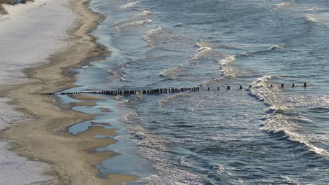 drone aerial view of baltic sea