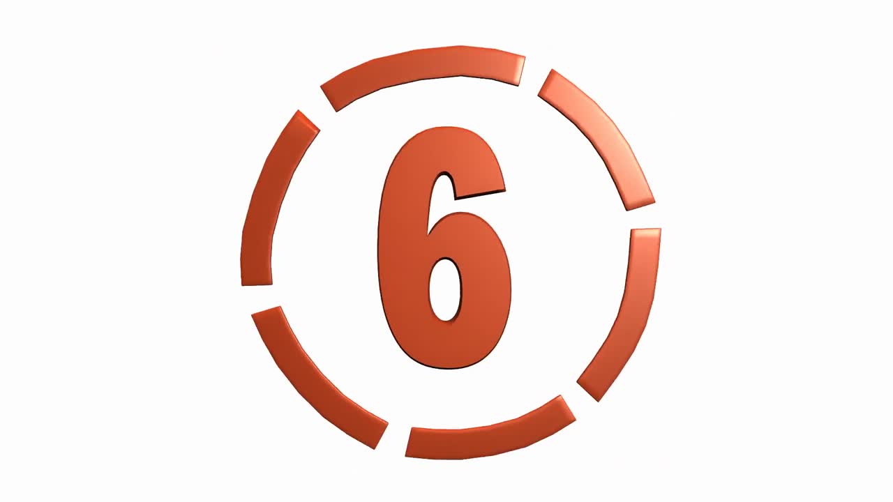 Computer animation showing a countdown