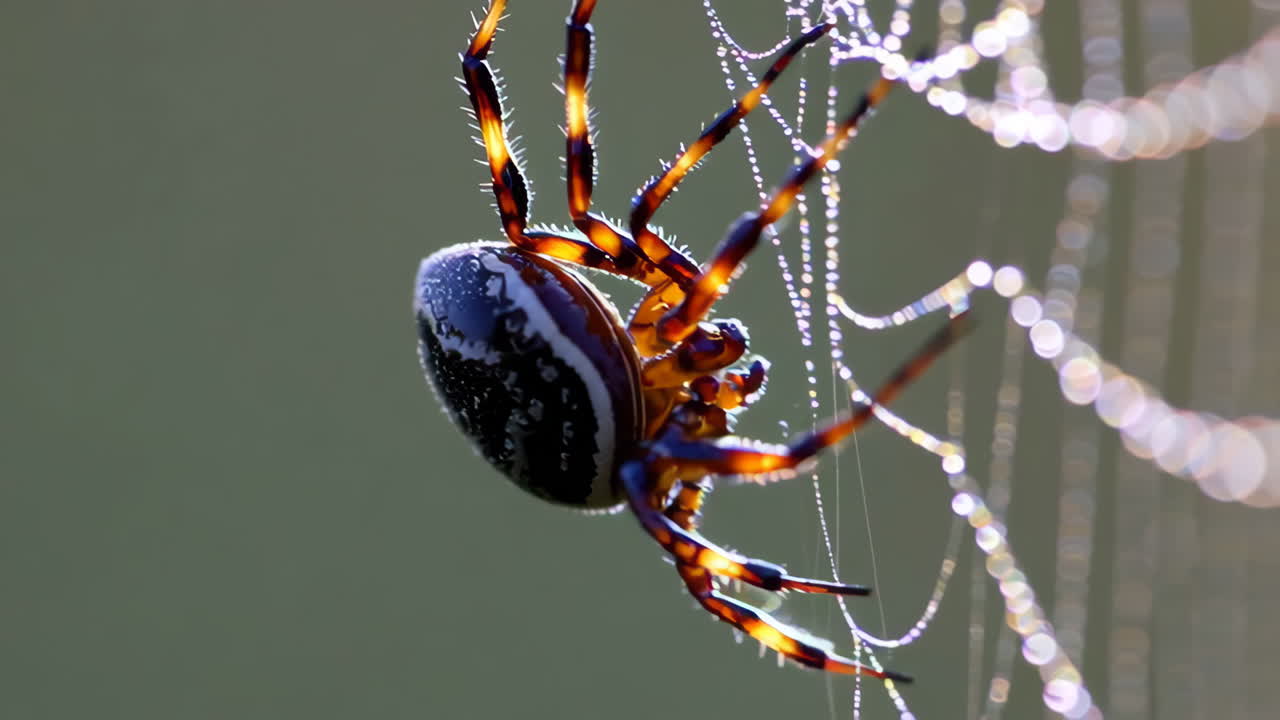 araña en su telaraña