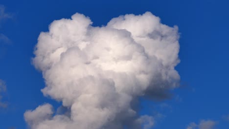 convección de nubes blancas, aire ascendente contra el cielo azul vibrante