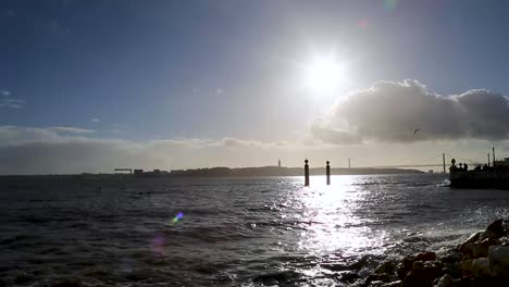 tagus river in lisbon, portugal