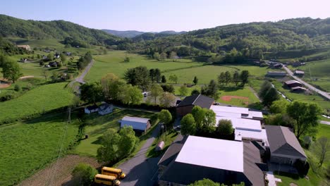 Antena-De-La-Escuela-Primaria-En-Bethel-Nc,-Carolina-Del-Norte