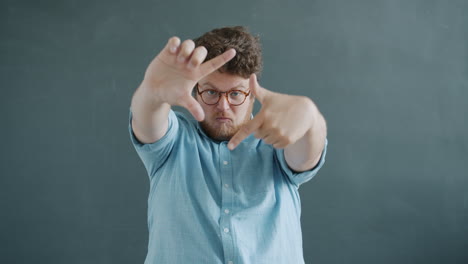 Man Framing a Shot