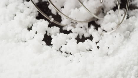 whipped sugar with whisk