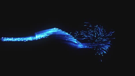 floating blue glowing light particle magic backgrounds - animation