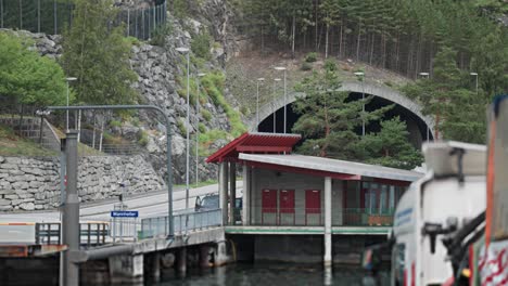 the ferry approaches the terminal