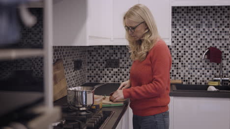 woman cooking in the kitchen