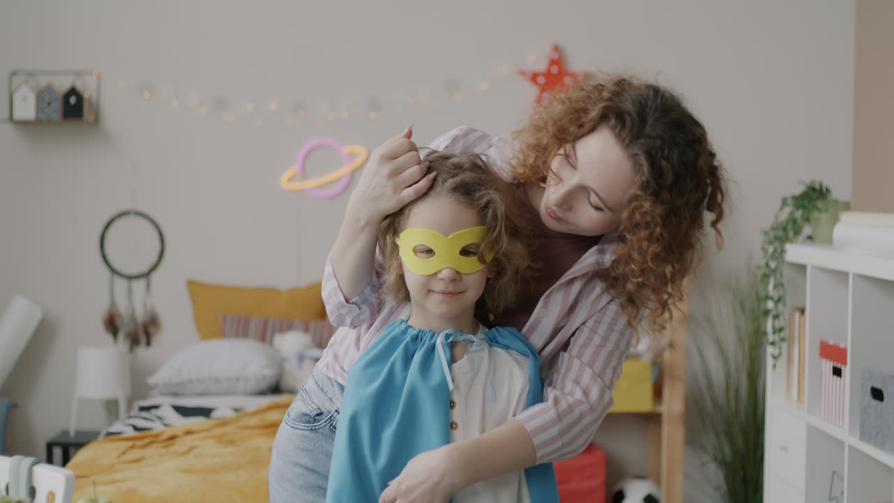 Mother and Daughter Superhero Fun