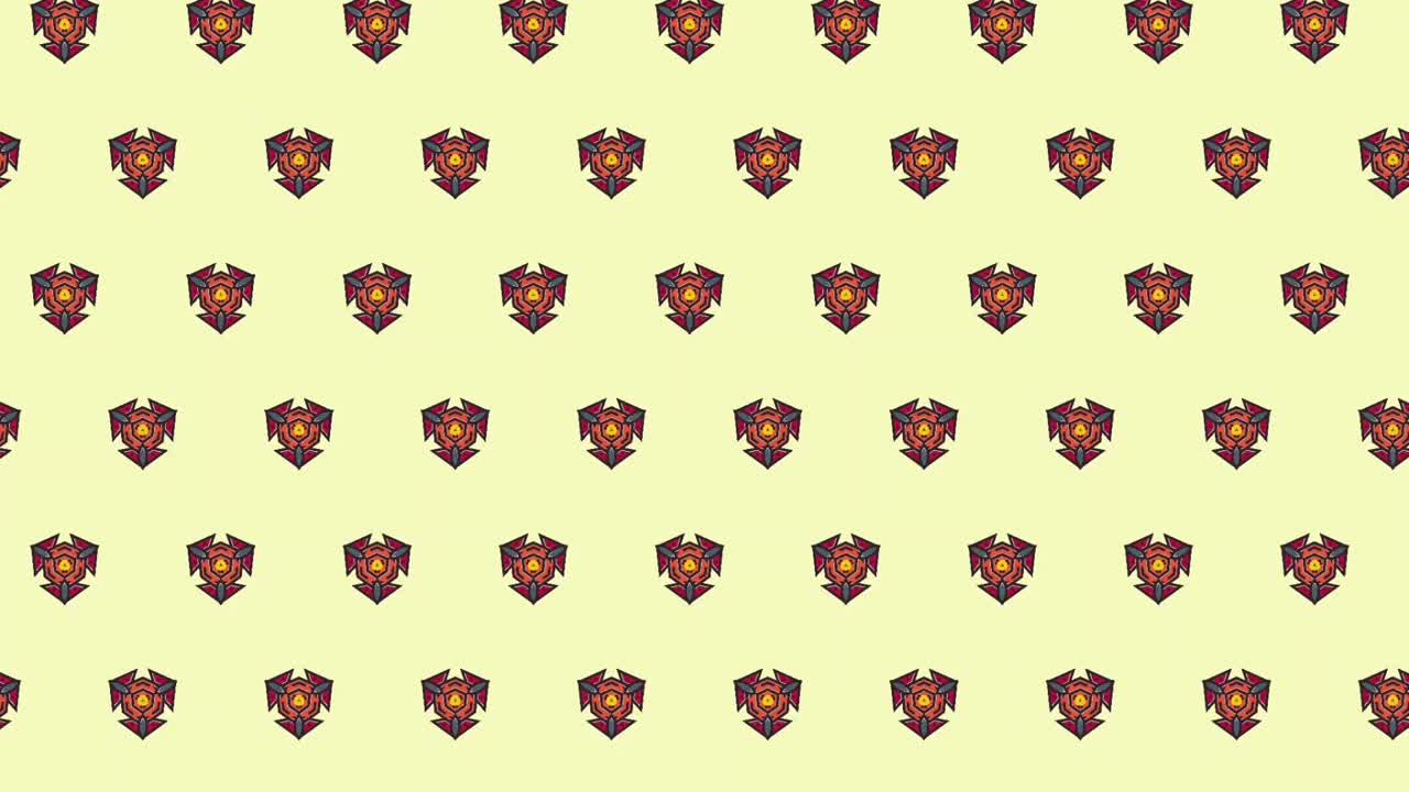 Transitions Of Isotoxal Figures Over Yellow Background For Animation Background