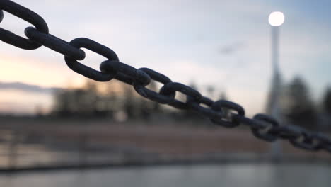 chain block at ocean pool