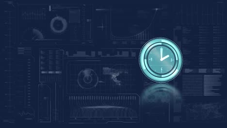 animation of scan scoping and data processing over navy background