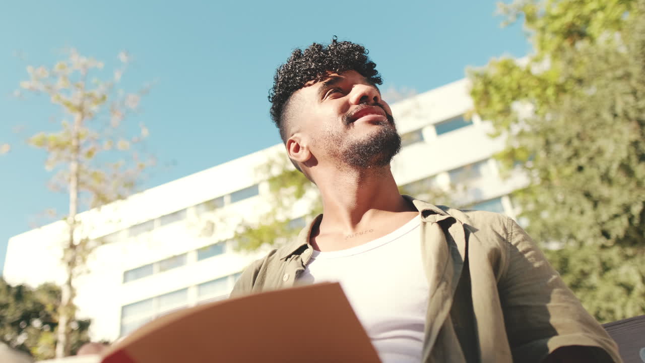 Man outdoors in urban setting