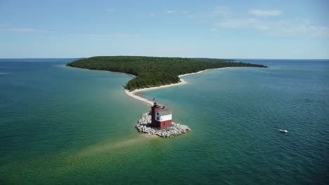 isla redonda faro amplio volante aéreo