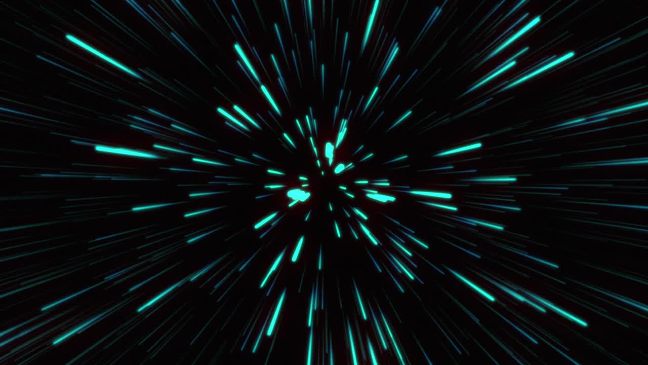3D light speed animation, galactic tunnel.