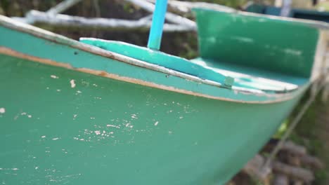 close up of textured old boat