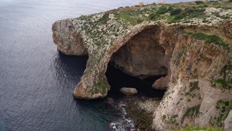 blue grotto and wall