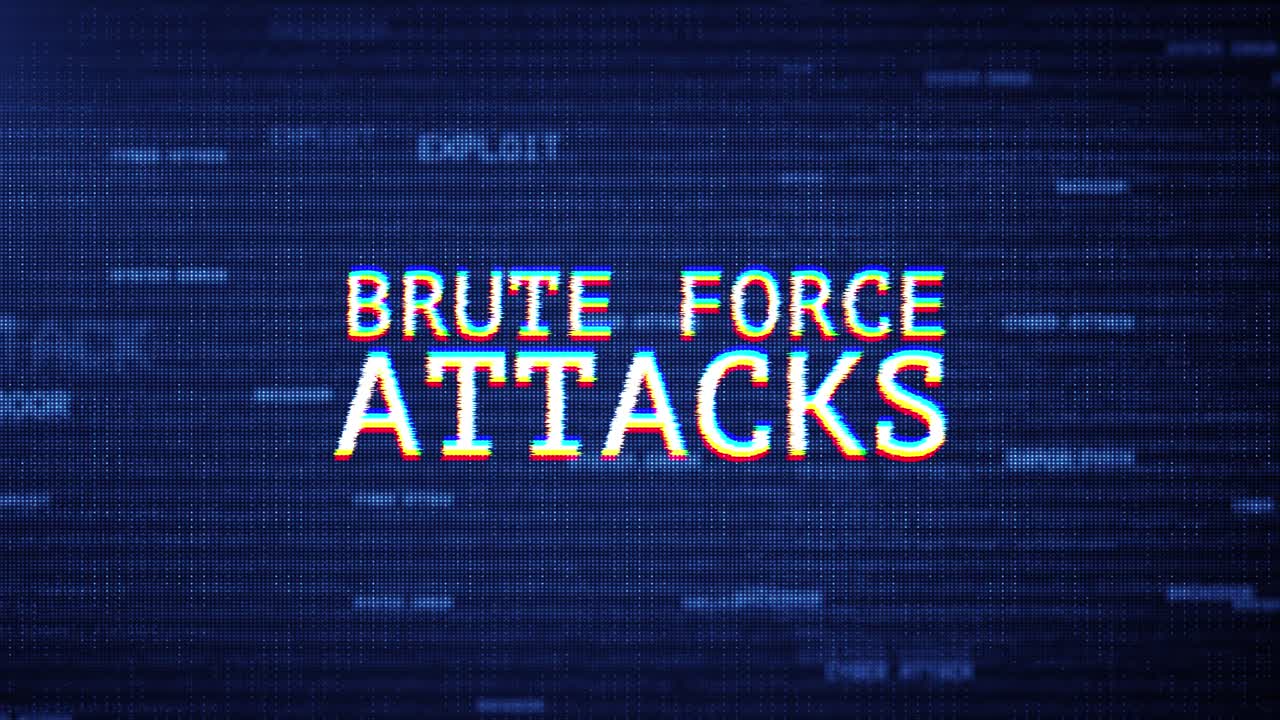 4k loop brute force attacks error malware found text on screen loop animation computer hacking data