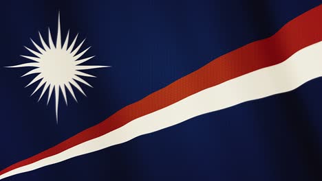 marshall islands flag waving animation. full screen. symbol of the country