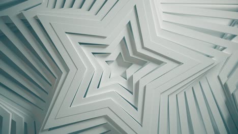 patrón de estrella abstracto con efecto de compensación y color blanco suave. animación de estrellas blancas blancas. fondo abstracto para presentación de negocios. bucle sin costuras 4k 3d render
