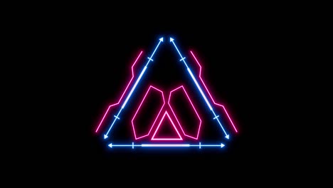 tecnología hud objetivo futurista en fondo negro bucle sin costuras