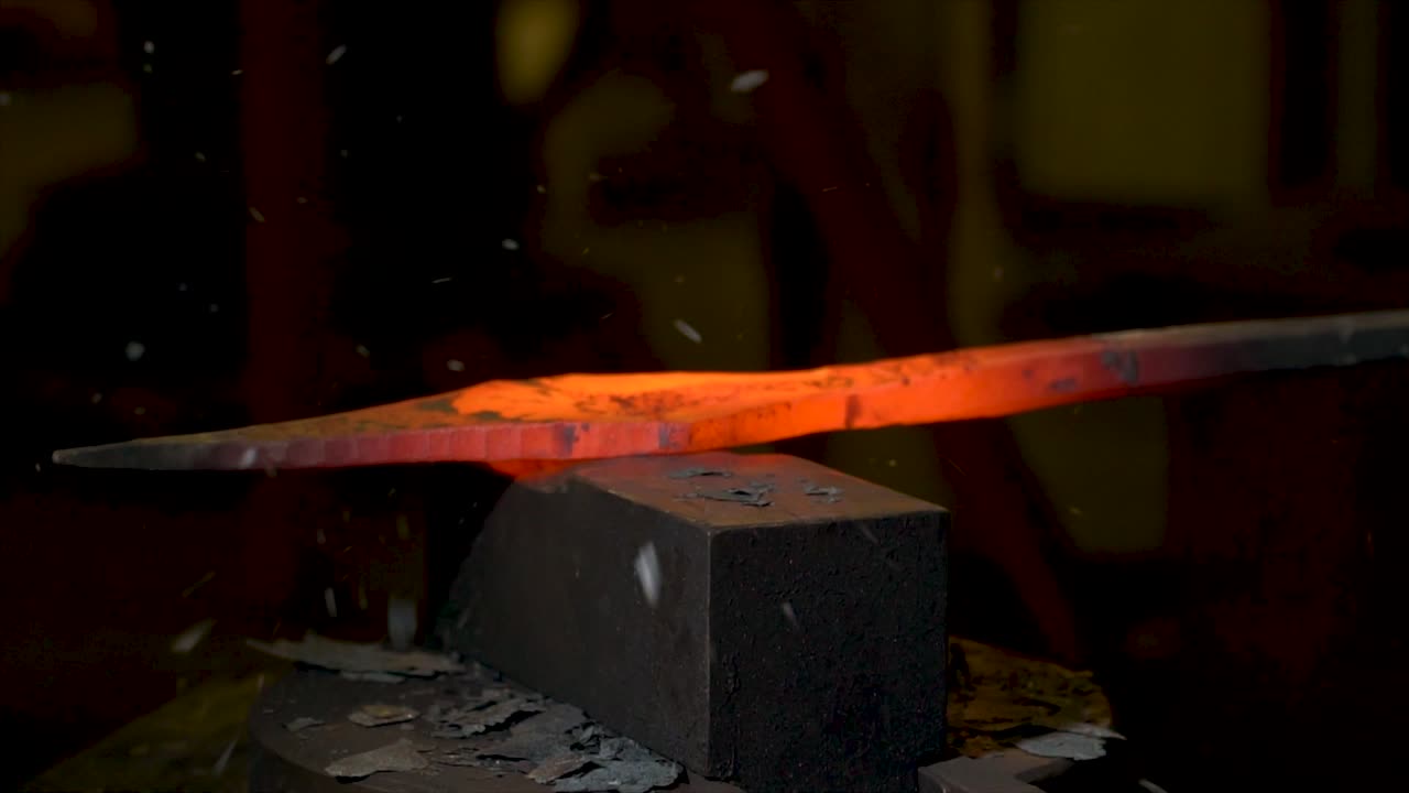 Blacksmith Metal Forging In 120fps Slow Motion