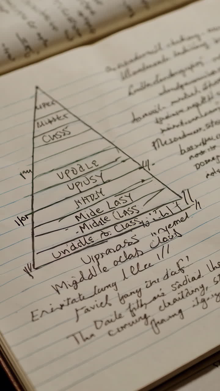 Handwritten Notes on Social Class Pyramid