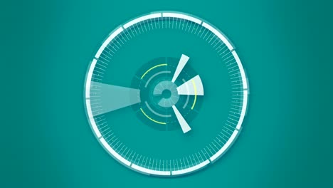animación redonda abstracta azul, fondo de alta tecnología con círculos. efecto futurista de ciencia ficción hud.