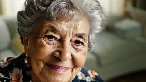 portrait of a smiling elderly woman