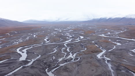 Aerial-shot-of-an-alluvial-fan-in-an-arctic-valley-9