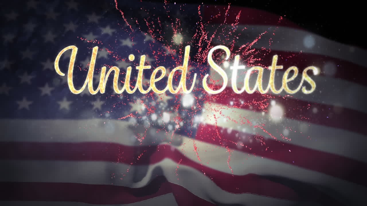 ⁇ 발과 불꽃놀이로 된 미국 텍스트