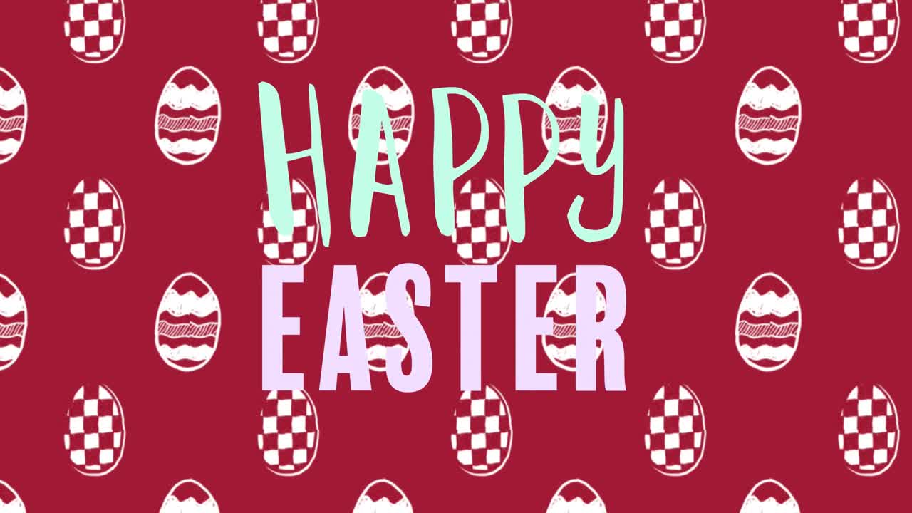Animazione di uova di Pasqua e testo 'Buona Pasqua'
