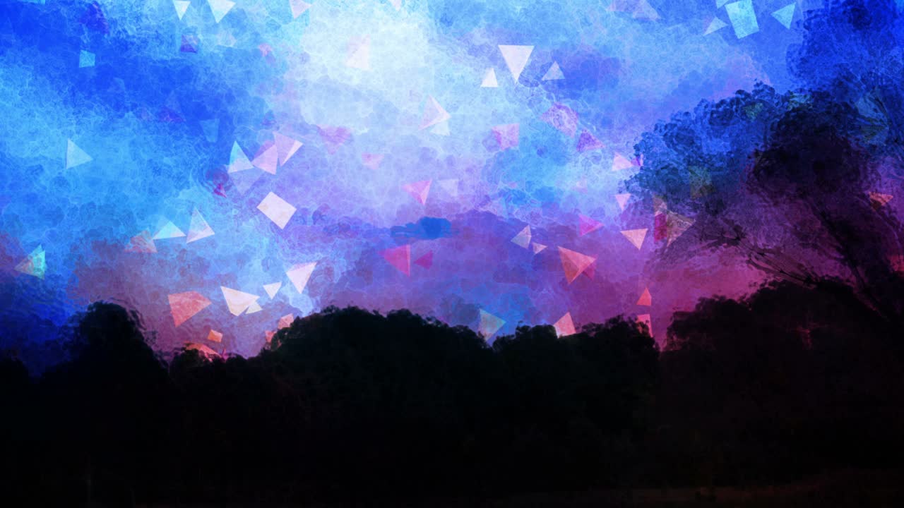 다채로운 예술 풍경 배경 루프