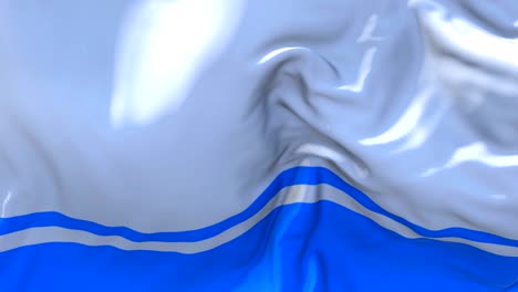 altai republic flag waving in wind slow motion animation . 4k realistic fabric texture flag smooth blowing on a windy day continuous seamless loop background.