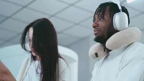 airport scene with passengers