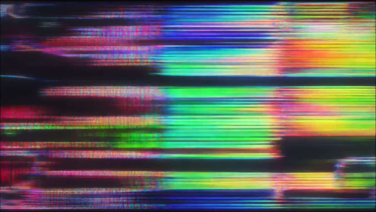 Abstract Kleurrijk Digitaal Glitch Statisch Ruis Effect