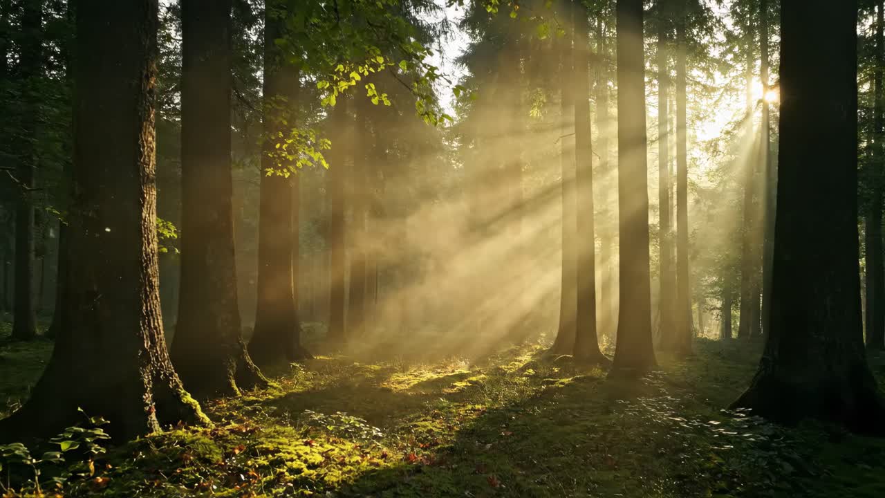 빛 이 비치는 숲 의 장면