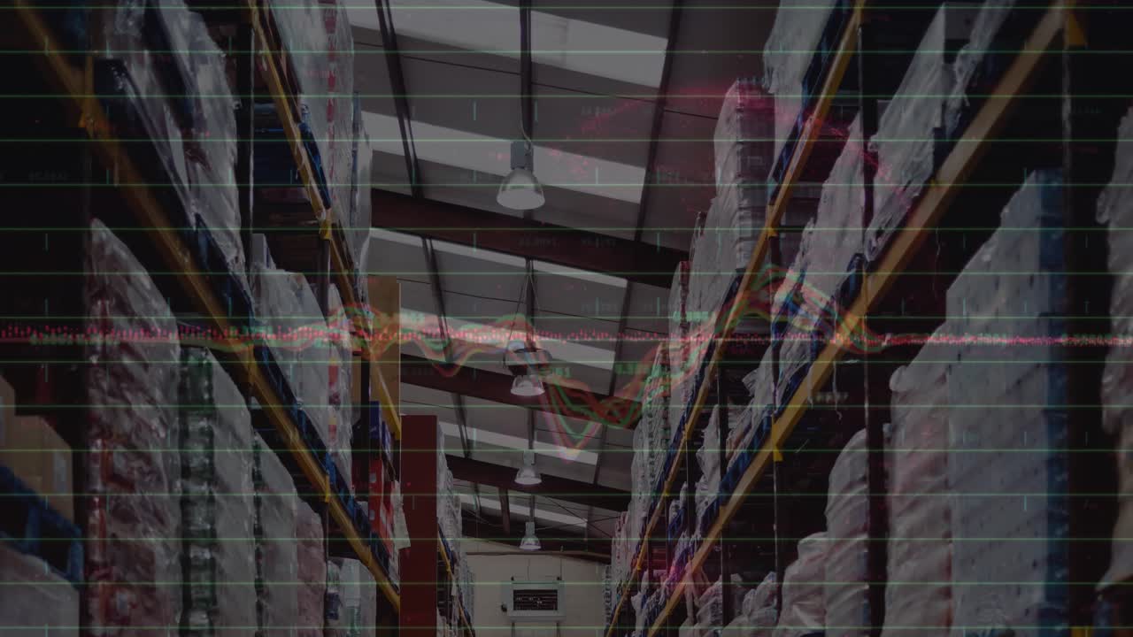 비어있는 창고에서 데이터 처리의 애니메이션