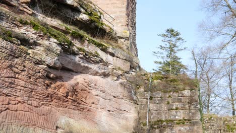 medieval castle burg scharfenberg in annweiler, palatinate forest, germany