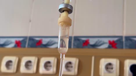 patient infusion fluid in hospital room