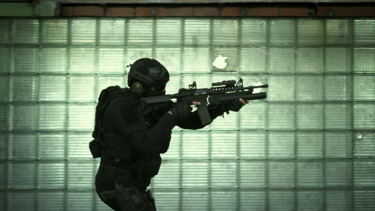 Military personnel in tactical gear