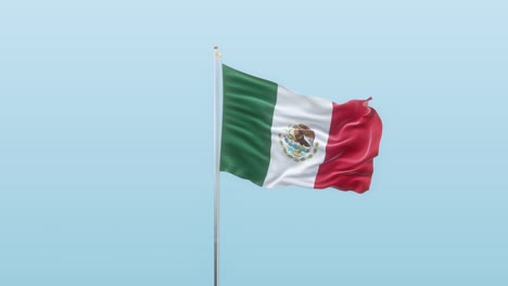 mexico flag with alpha and background with different angle of movement