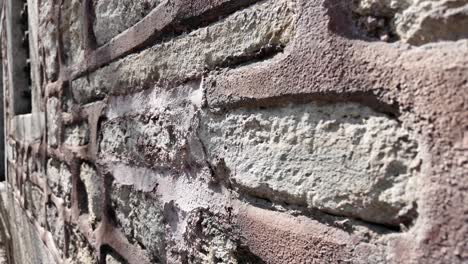 close-up of an old stone/brick wall